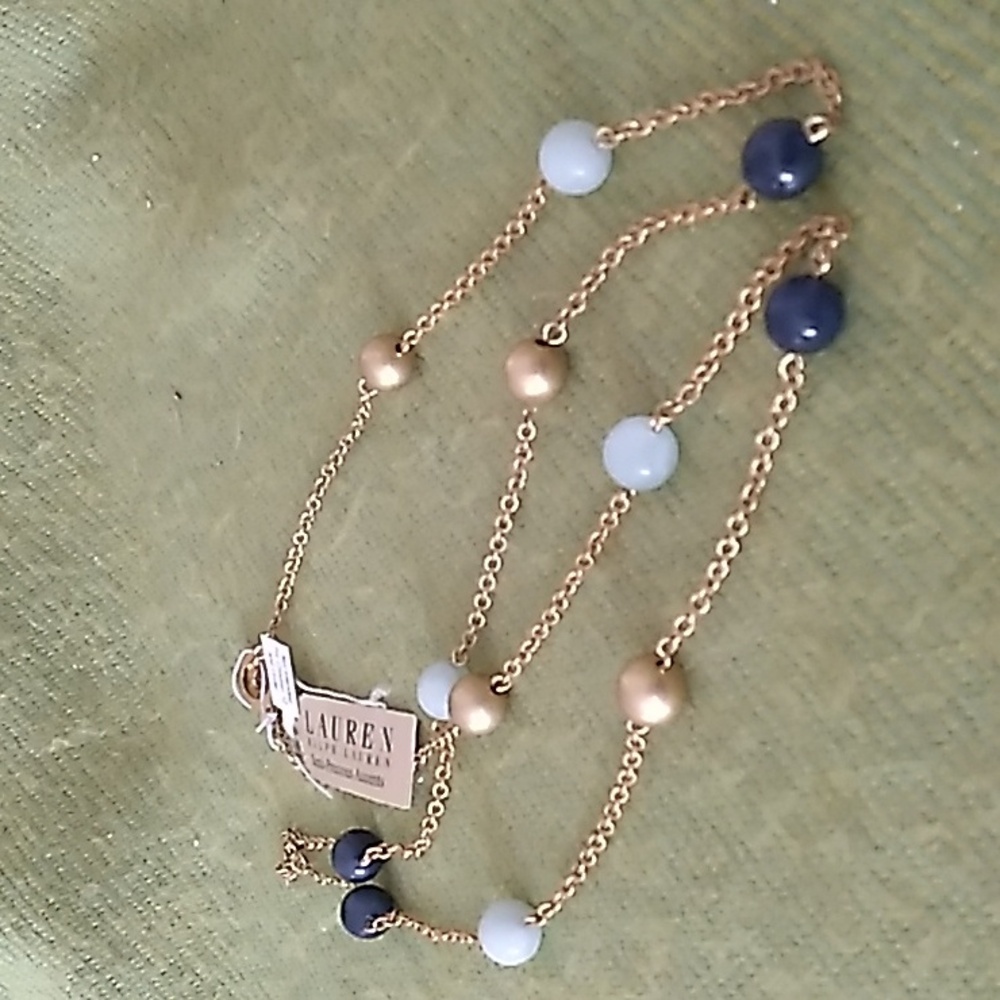 Vintage Lauren Ralph Lauren Long Bead Chain Necklace - Picture 2 of 8